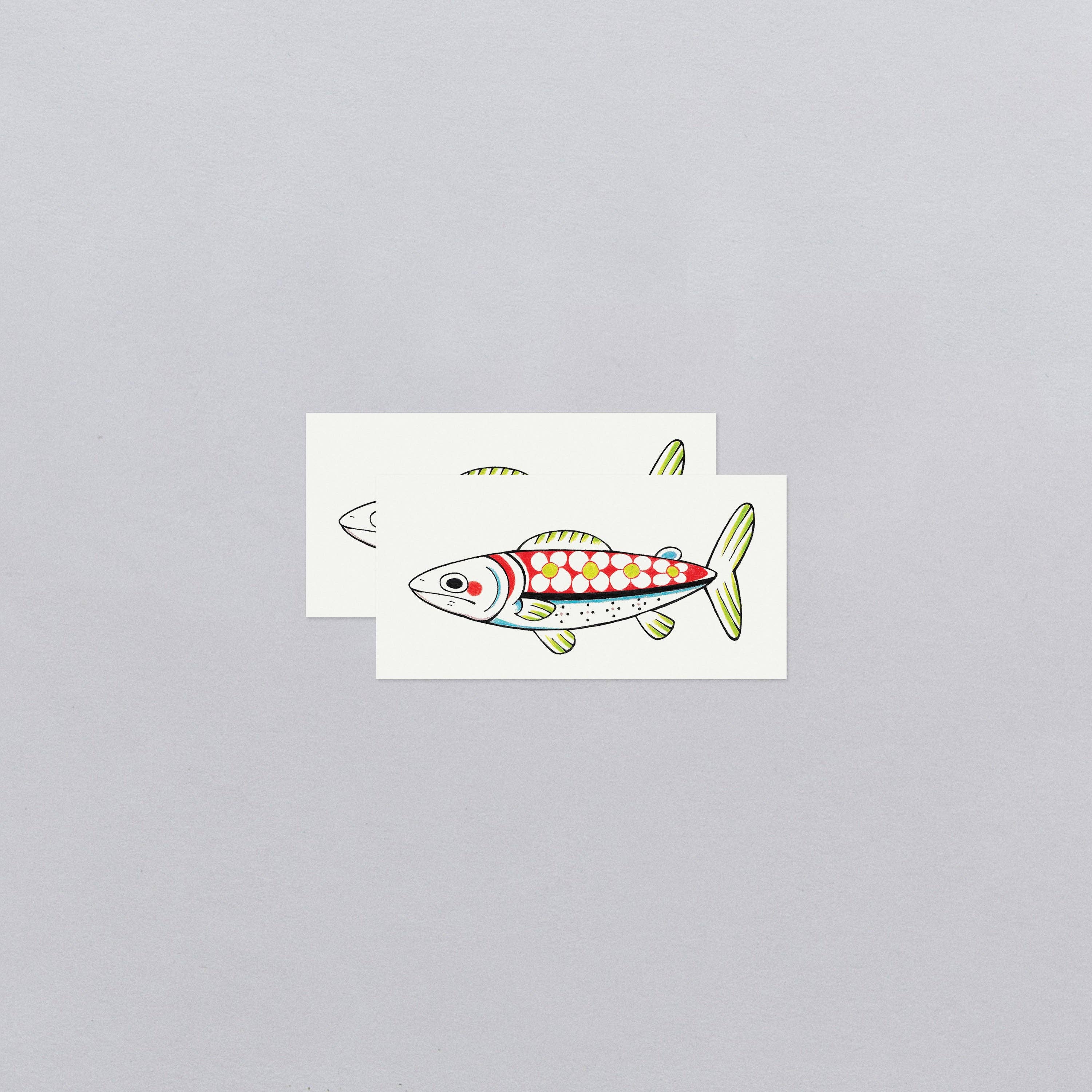 Daisy Fish Tattoo Pair