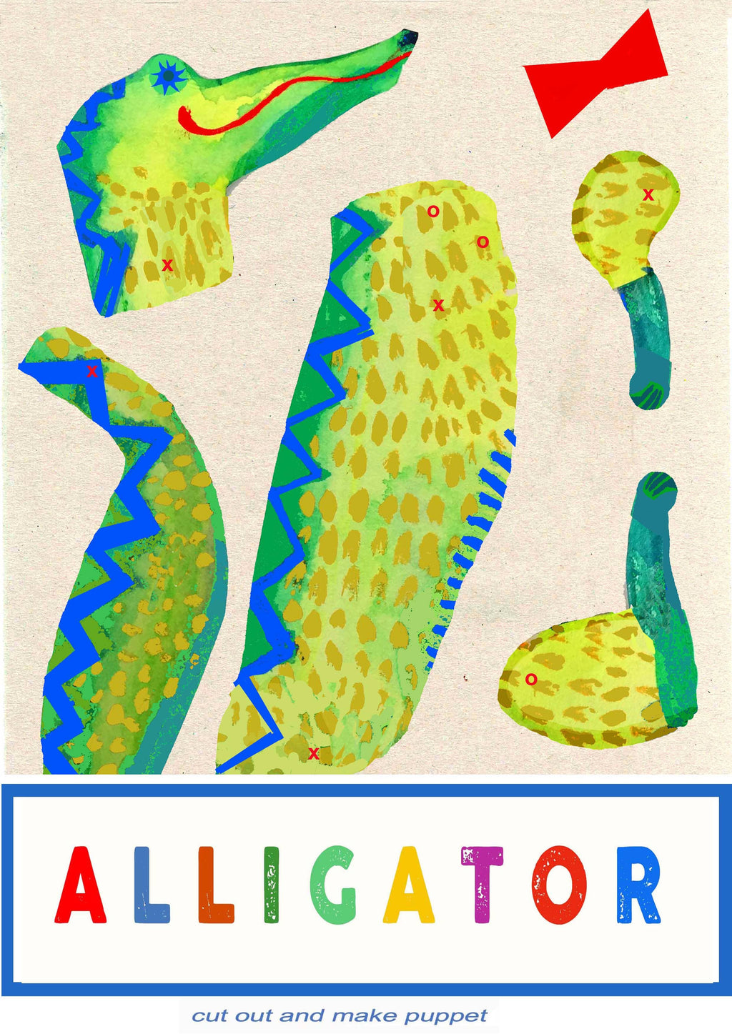Cut and make Alligator puppet