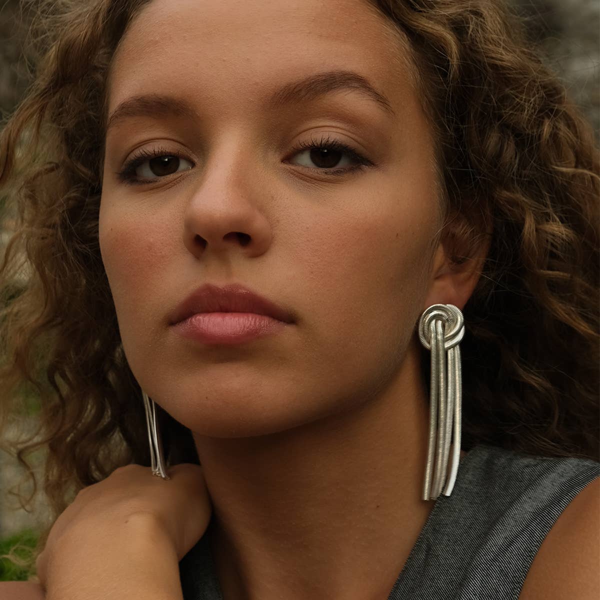 Silver Knot Earrings