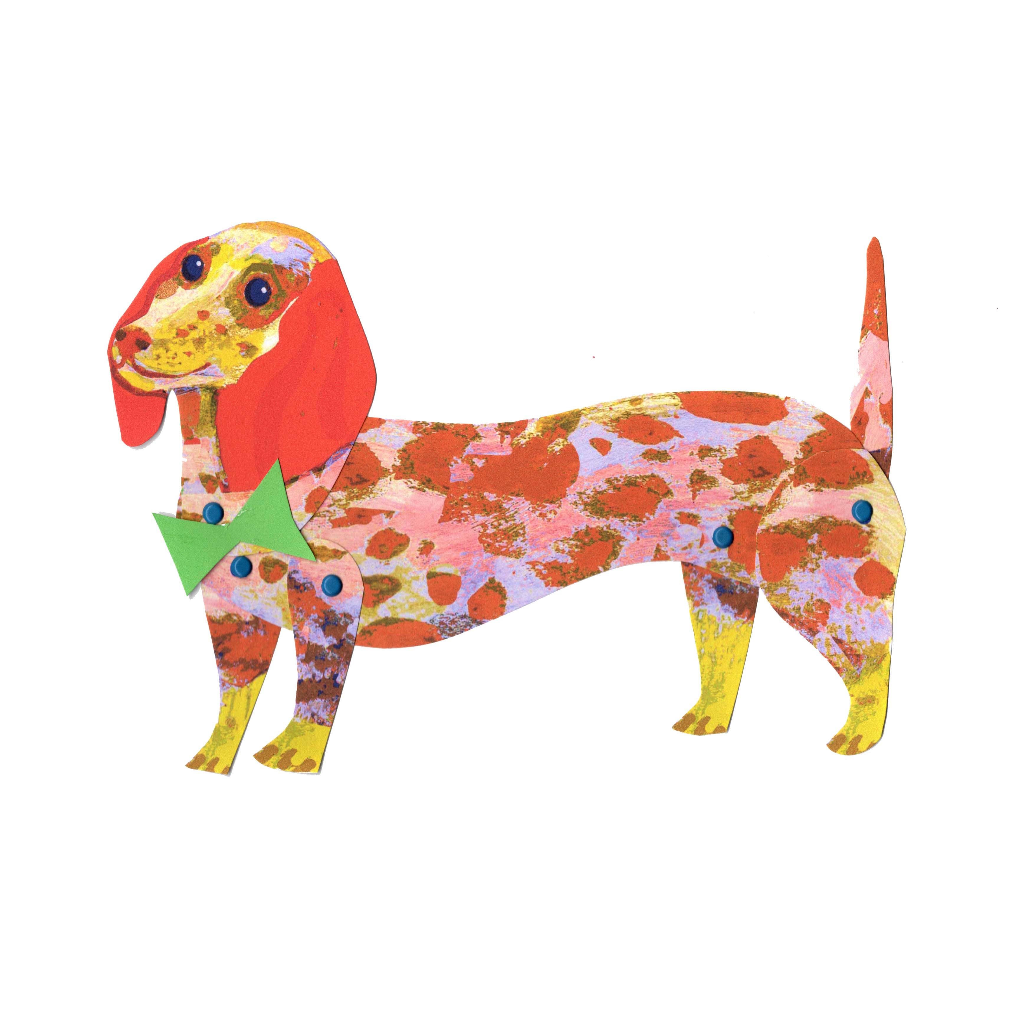 Cut and make Dachshund puppet