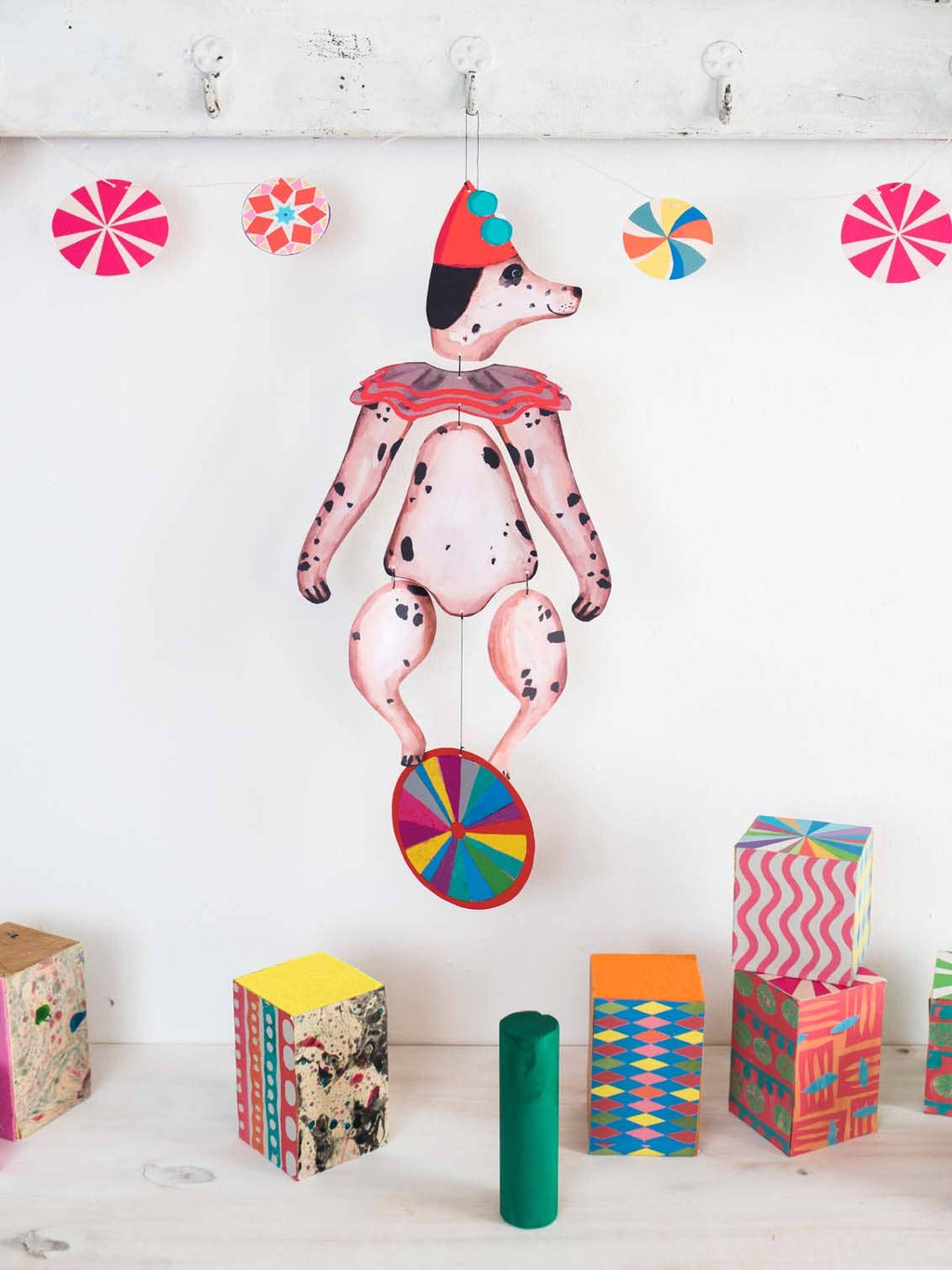 Nursery Circus Dog Kinetic Mobile