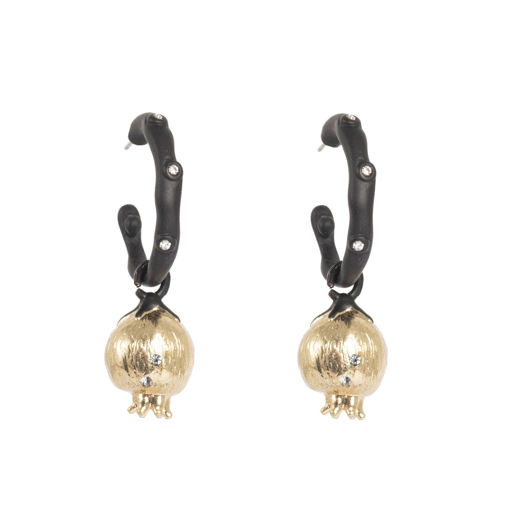 Rose Hip gold hoop earrings
