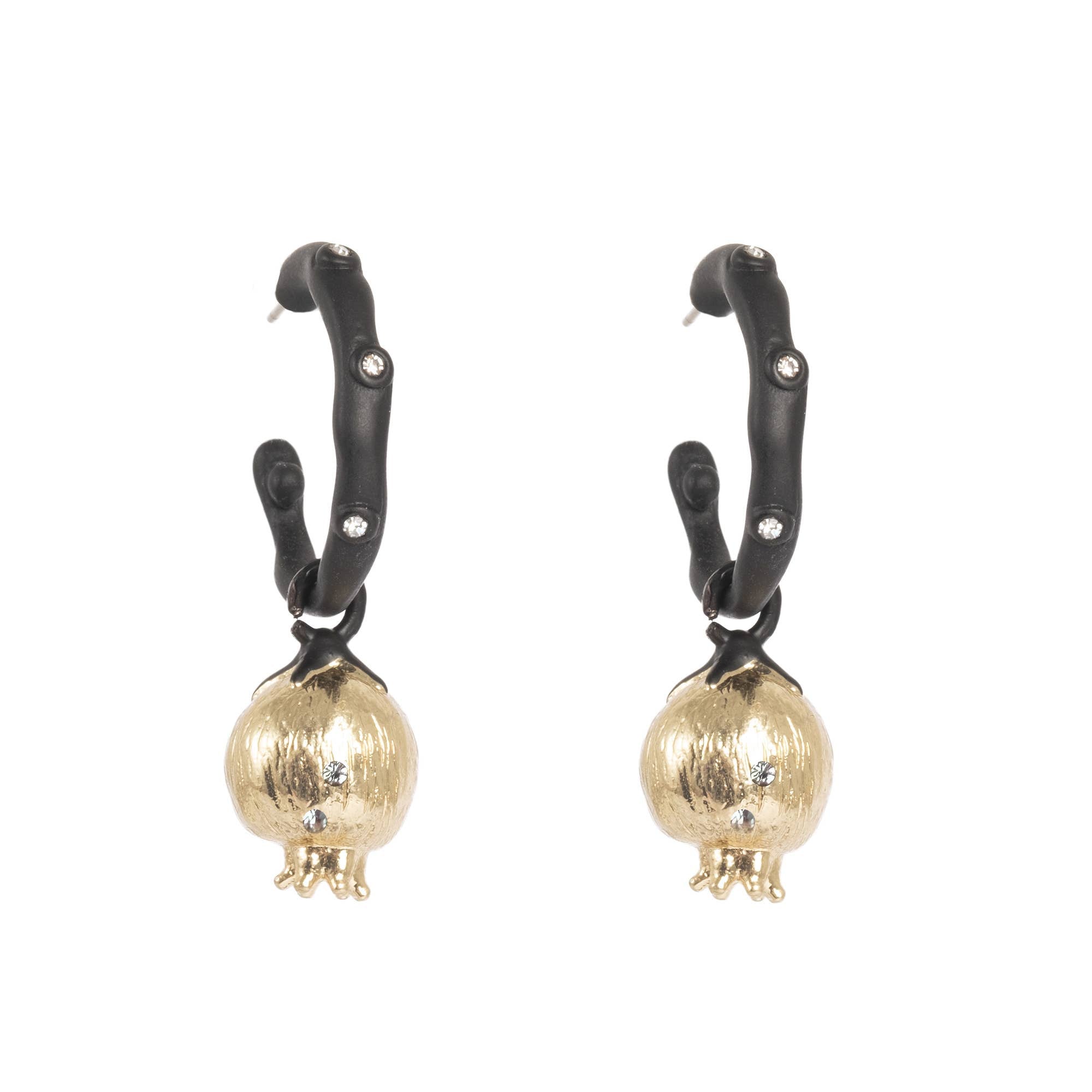 Rose Hip gold hoop earrings