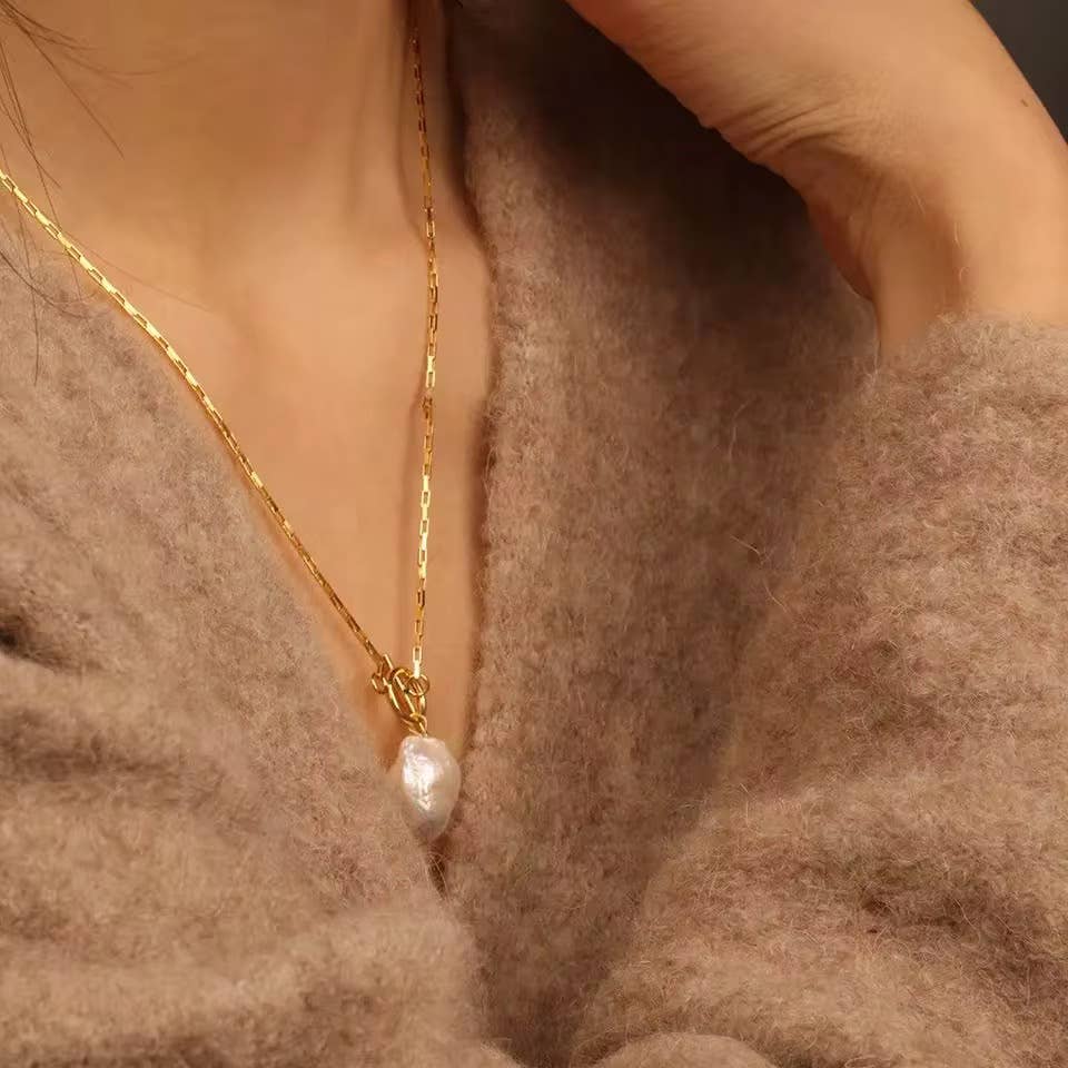 Mori Pearl Simple Necklace