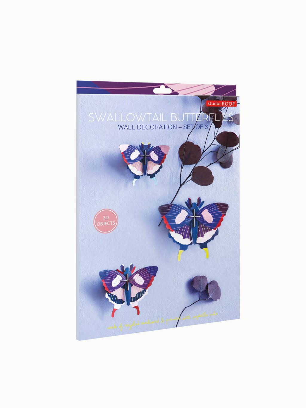 Papercraft Swallowtail Butterflies, set of 3