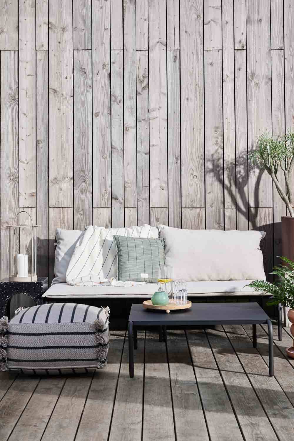 Kyoto Outdoor Cushion Square - Garden Green/Off White