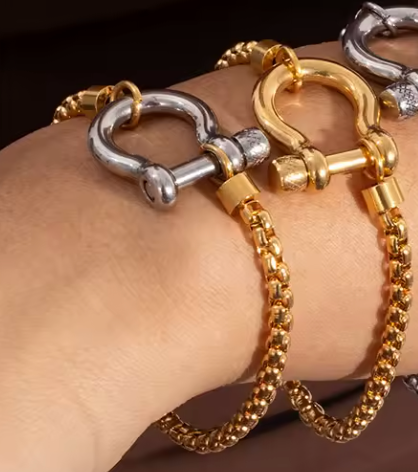 Horse Bit Carabiner Bracelet- Charm Bracelet