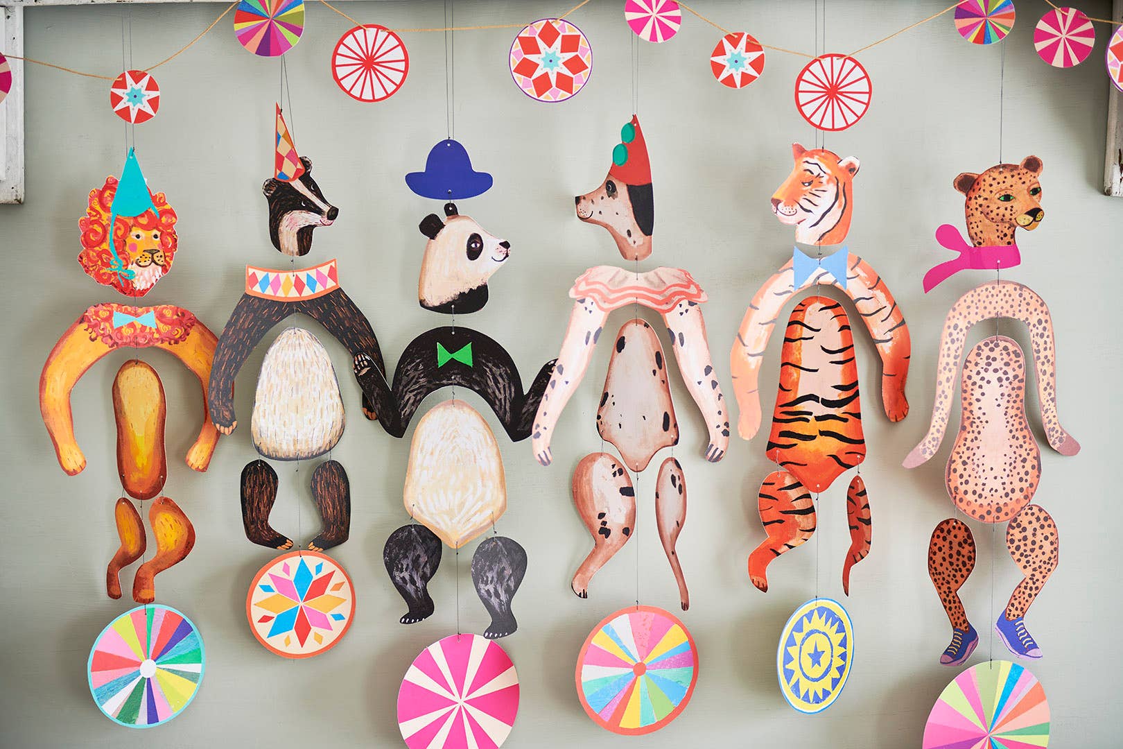 Nursery Circus Dog Kinetic Mobile