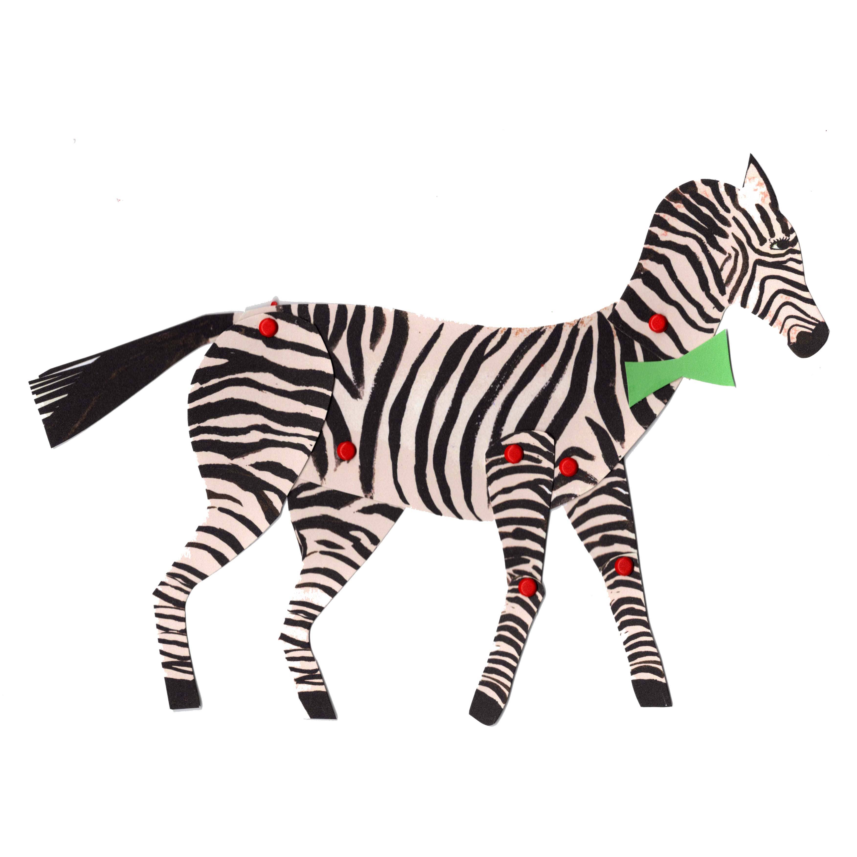 Cut and make Zebra Puppet