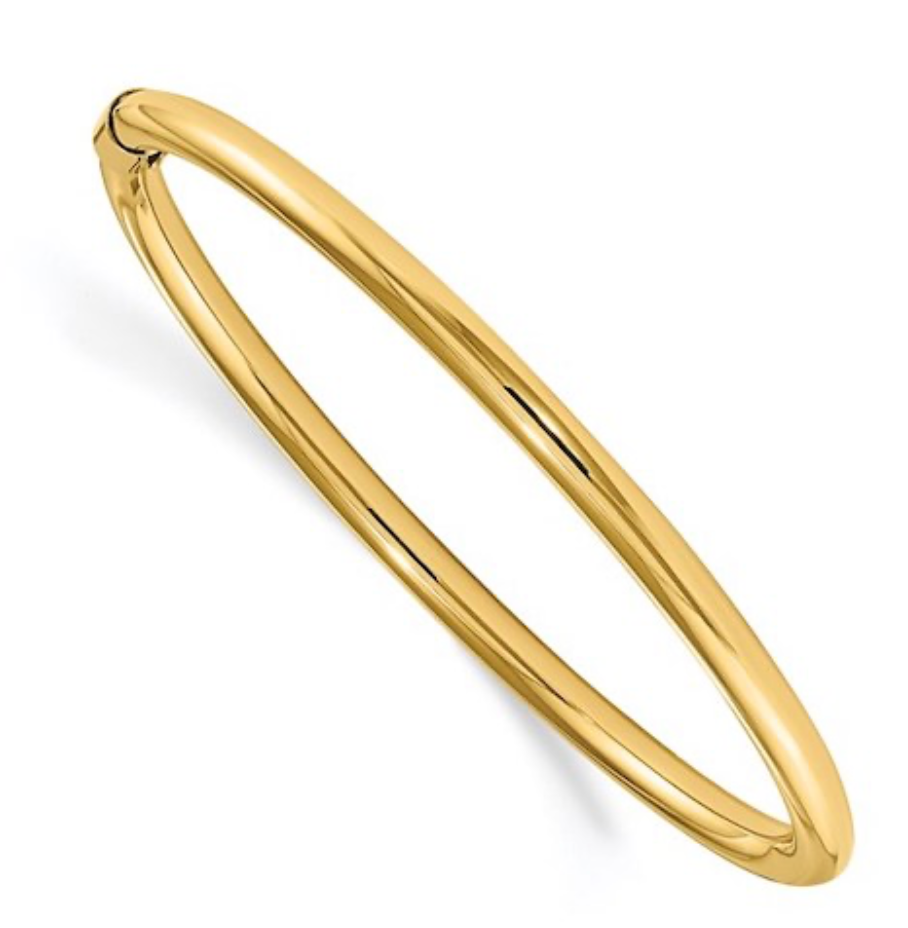 Sofia-Hinge Bangle 14K Gold Stainless Steel Waterproof