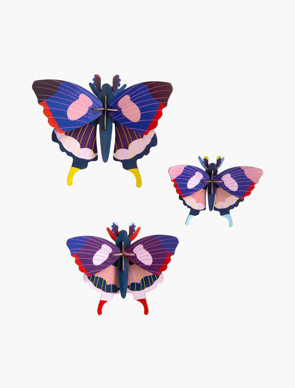 Papercraft Swallowtail Butterflies, set of 3
