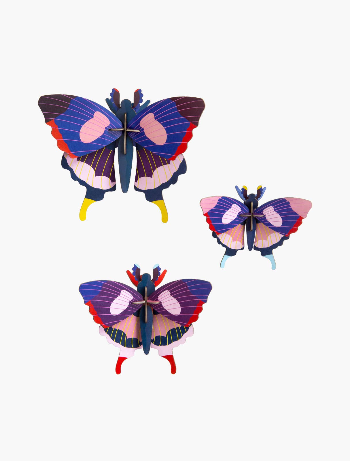 Papercraft Swallowtail Butterflies, set of 3