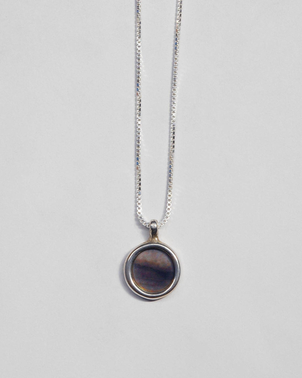 Mare Necklace in Grey Mother of Pearl - Ready to Ship