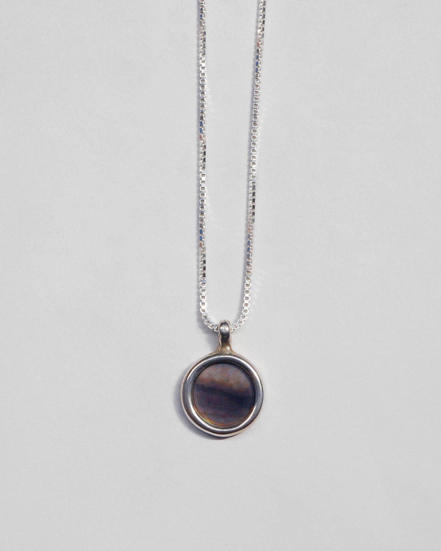 Mare Necklace in Grey Mother of Pearl - Ready to Ship