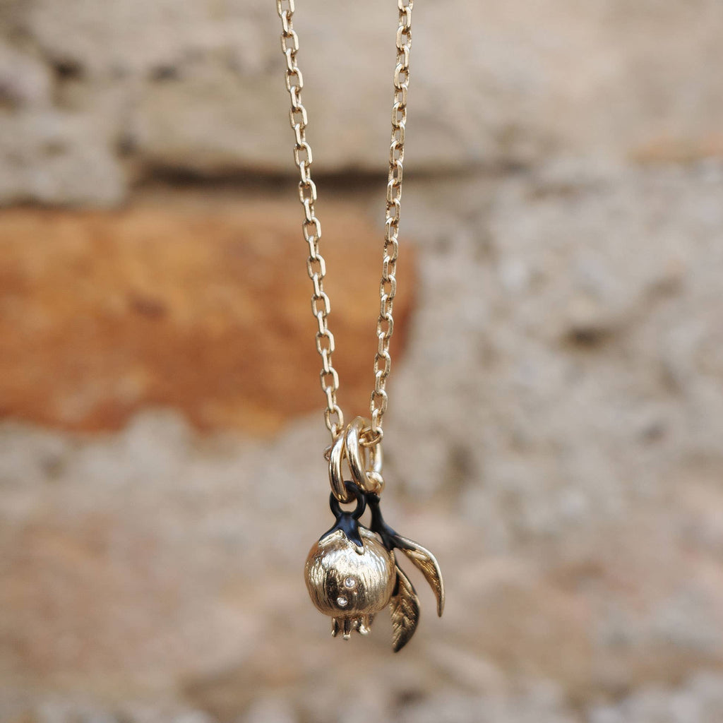 Rose Hip Gold Double Pendant Necklace