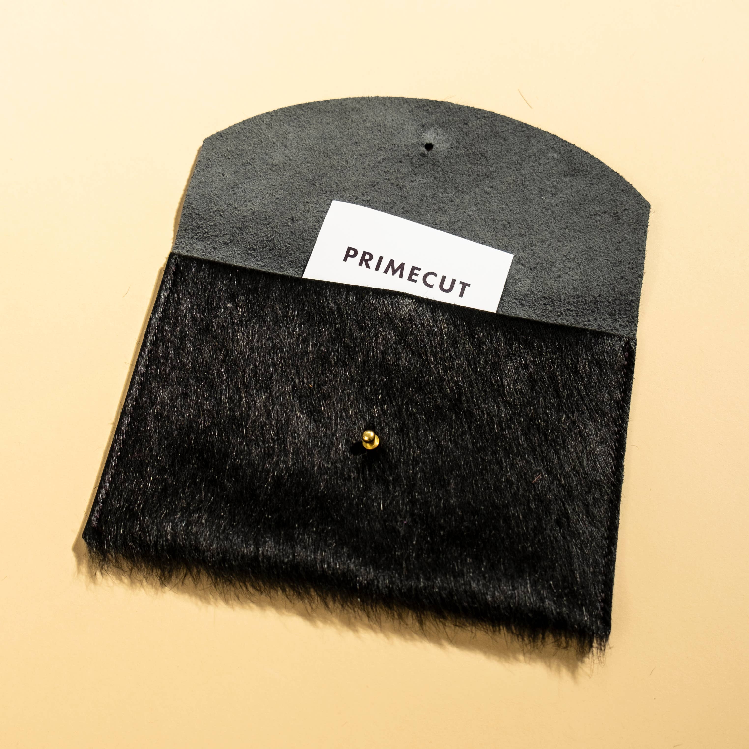 Envelope Pouch - Black Hair on Hide