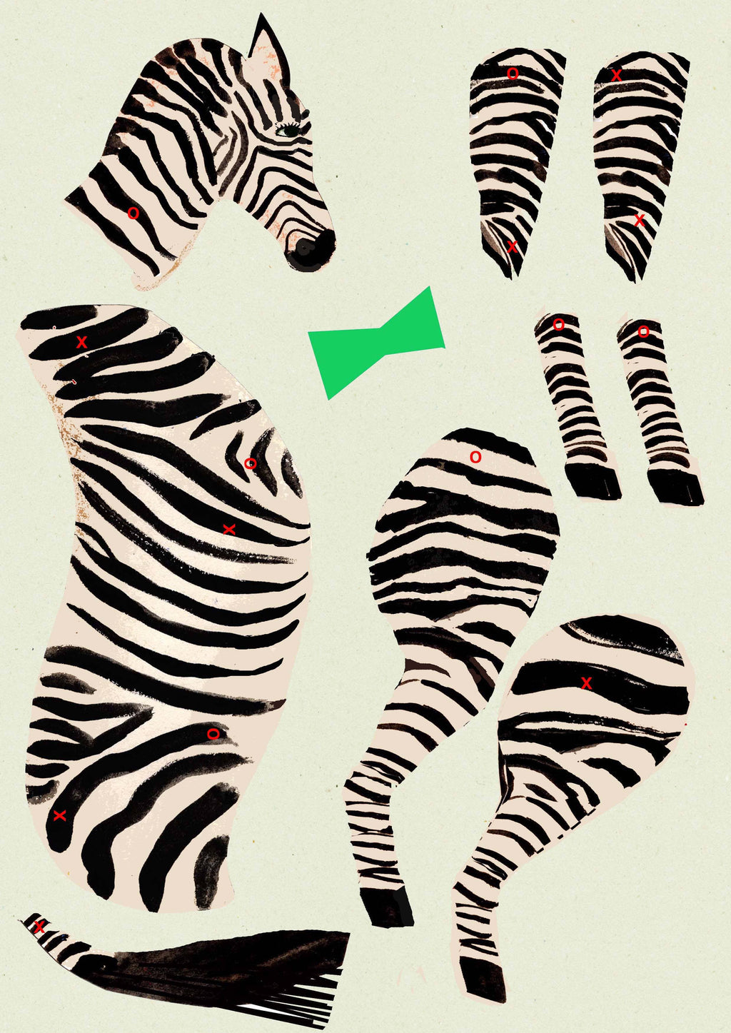 Cut and make Zebra Puppet