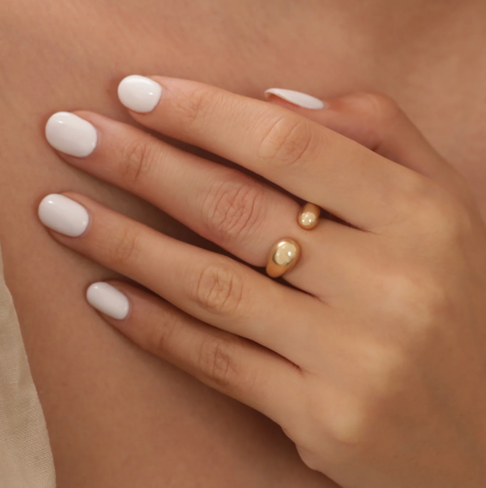 Modern Open Ring - Open Gold Steel PVD